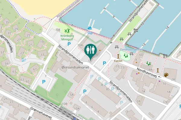 Map showing location of Strandpromenaden 8 Toilet