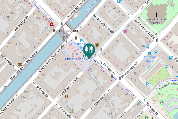Map showing location of Copenhagen Toilet