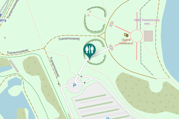 Map showing location of Tranemosevej Toilet