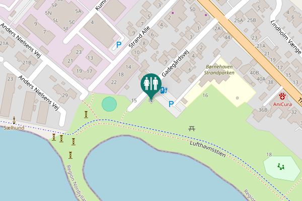 Map showing location of Gadegårdsvej 12 Toilet