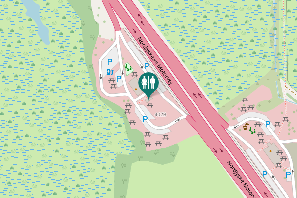 Map showing location of Nordjyske Motorvej 402A Toilet