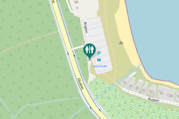 Map showing location of Gludvej 2A Toilet