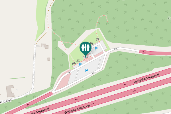 Map showing location of Østjyske Motorvej 514 Toilet