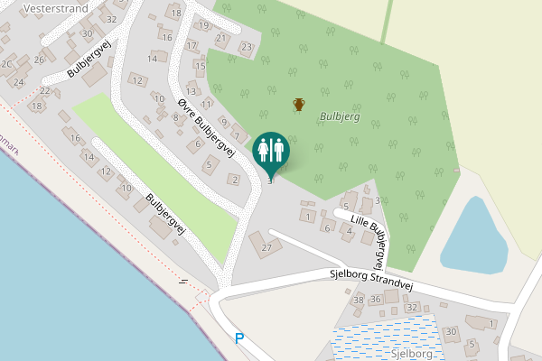 Map showing location of Øvre Bulbjergvej 3 Toilet