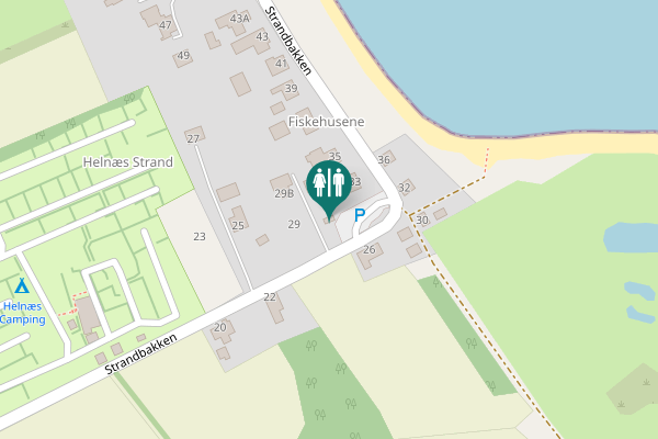 Map showing location of Strandbakken 31 Toilet