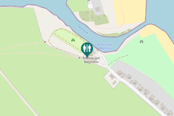 Map showing location of Bøgeskov Strand 56 Toilet