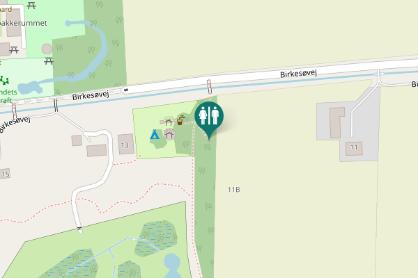 Map showing location of Birkesøvej 11D Toilet