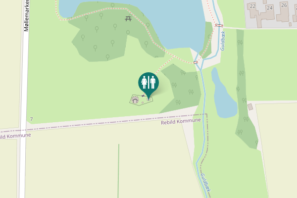 Map showing location of Møllemarken 9 Toilet