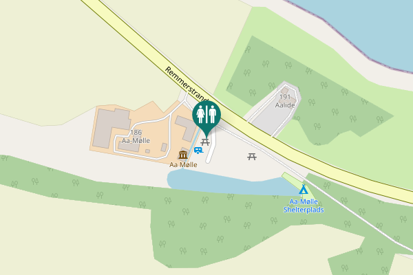 Map showing location of Remmerstrandvej 188 Toilet
