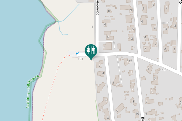 Map showing location of Osvej Vest 123 Toilet
