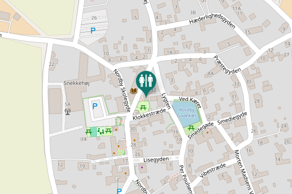 Map showing location of Nordby Hovedgade 27 Toilet