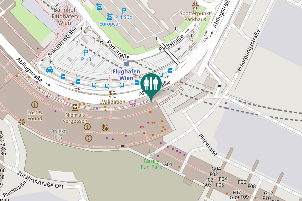 Map showing location of Abflugstraße 3 Toilet