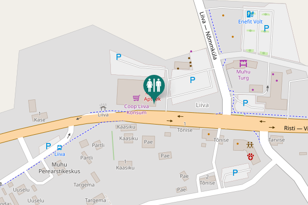 Map showing location of Risti — Virtsu — Kuivastu — Kuressaare Toilet