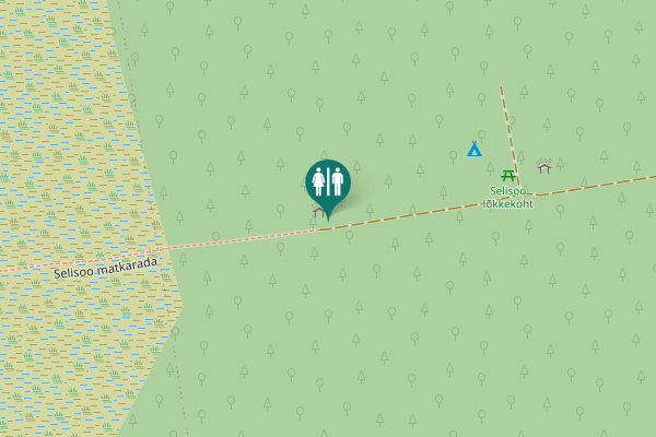 Map showing location of Selisoo matkarada Toilet