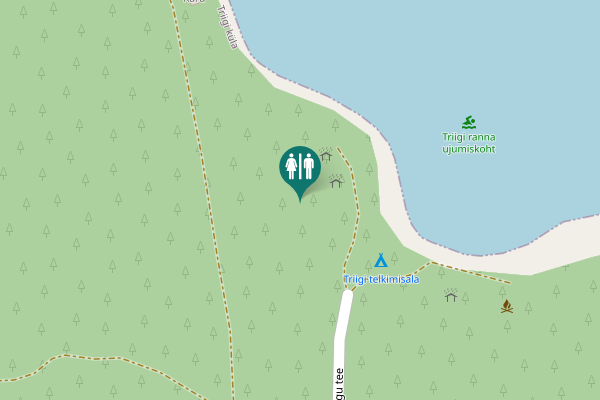 Map showing location of Patiaugu tee Toilet