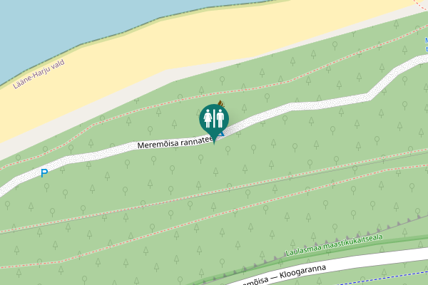 Map showing location of Meremõisa rannatee Toilet