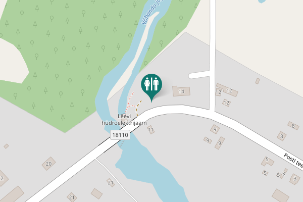 Map showing location of Posti tee 11 Toilet