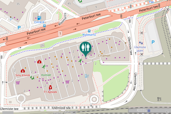 Map showing location of Peterburi tee 2 Toilet