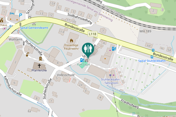 Map showing location of Schulstraße Toilet