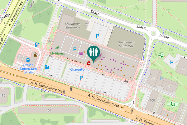 Map showing location of A. H. Tammsaare tee 104a Toilet