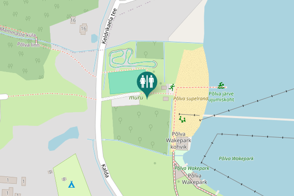 Map showing location of Keldrikaela tee Toilet
