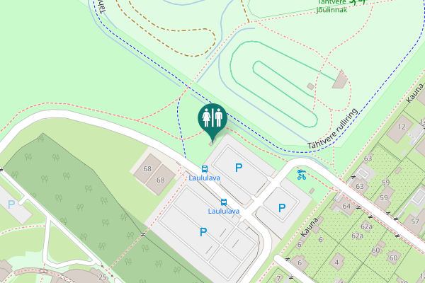 Map showing location of Tähtvere rulliring Toilet