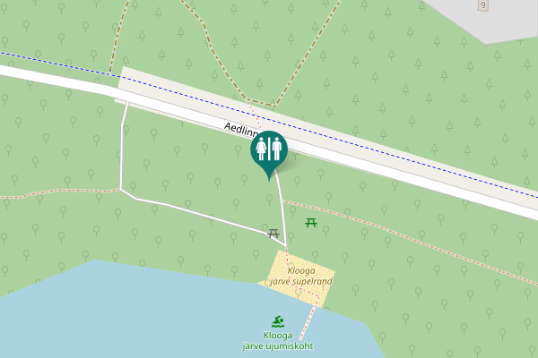 Map showing location of Aedlinna tee Toilet