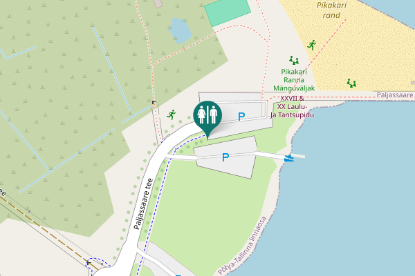 Map showing location of Paljassaare tee Toilet