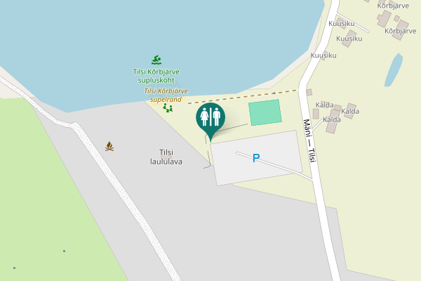 Map showing location of Põlva vald Toilet