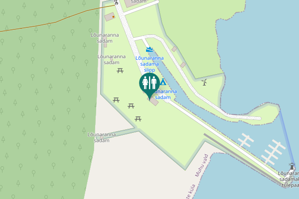 Map showing location of Lõunaranna sadamatee Toilet