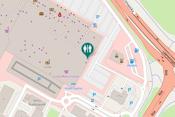 Map showing location of Lääneringtee 39 Toilet