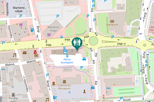 Map showing location of Pikk 13 Toilet
