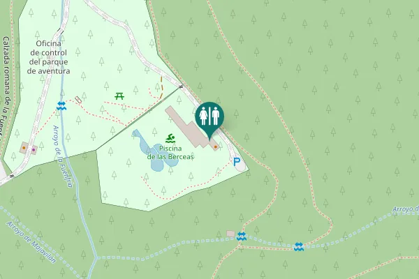 Map showing location of Puente peatonal de la senda Toilet