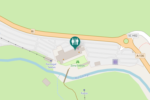 Map showing location of A-136 Toilet