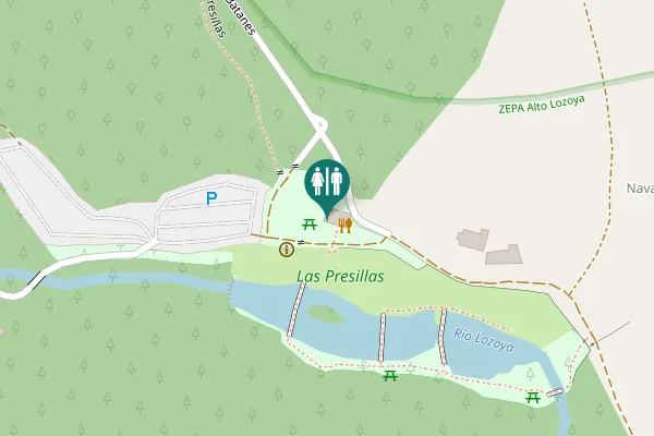 Map showing location of Camino de Batanes Toilet