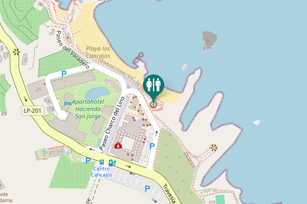 Map showing location of Punta de la Arena 4 Toilet