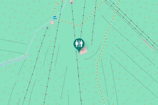 Map showing location of Pradera I Toilet