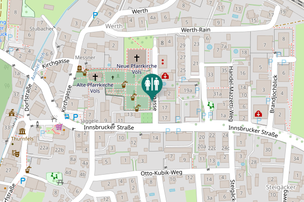 Map showing location of Pfarrgasse 2 Toilet