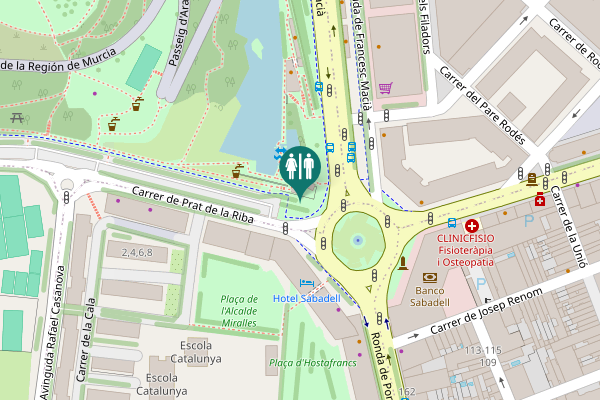 Map showing location of Carrer d'en Prat de la Riba 91 Toilet