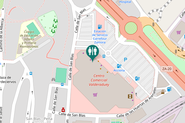 Map showing location of Calle de San Blas Toilet