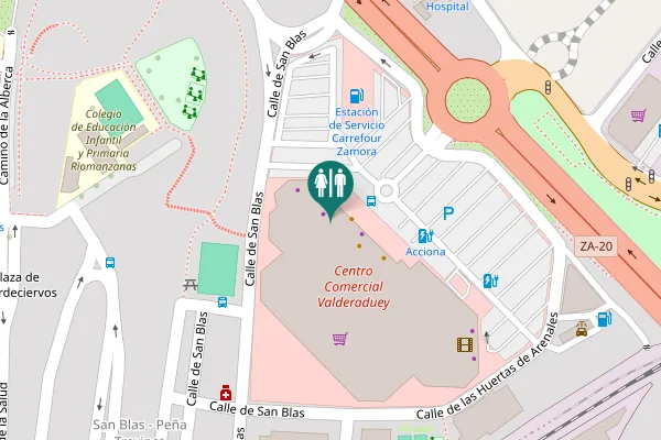 Map showing location of Calle de San Blas Toilet