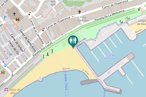 Map showing location of Passeig Pau Casals 59 Toilet