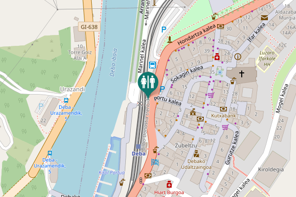Map showing location of N-634 Toilet