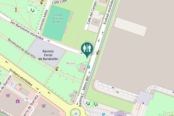 Map showing location of San Bartolome etorbidea Toilet