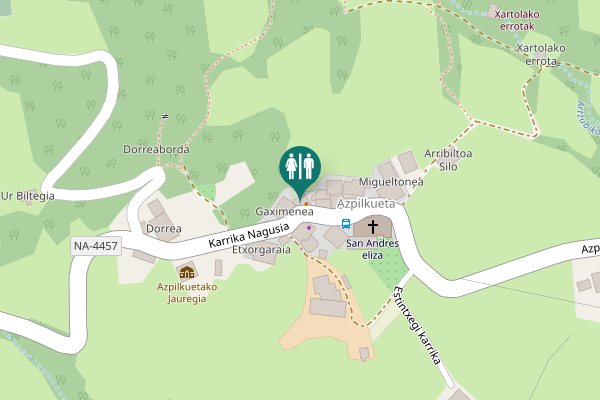 Map showing location of Karrika Nagusia Toilet