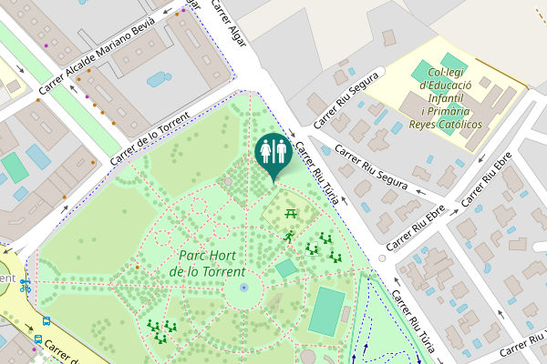 Map showing location of Carrer Riu Túria Toilet