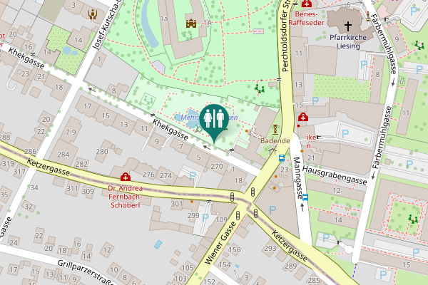 Map showing location of Perchtoldsdorfer Straße 12 Toilet