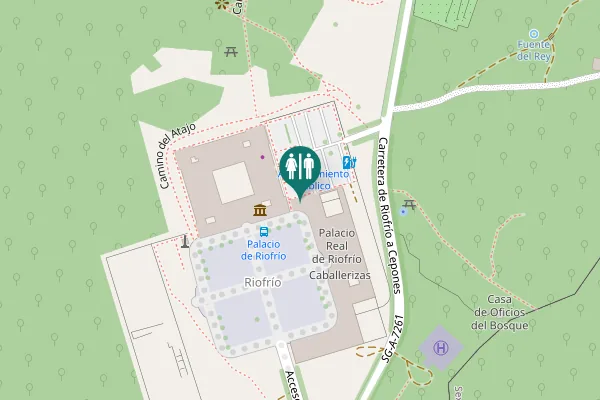 Map showing location of Patio de Palacio Toilet