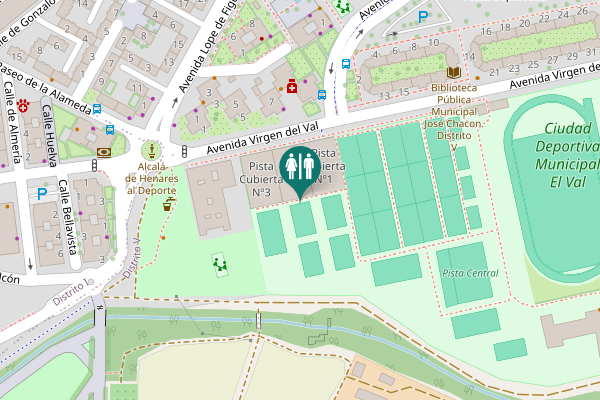 Map showing location of Avenida Virgen del Val 7 Toilet