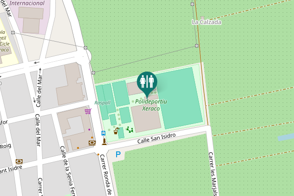 Map showing location of Calle San Isidro Toilet